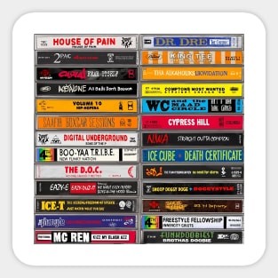 Hip Hop Tapes 90s Hip Hop Tees Sticker